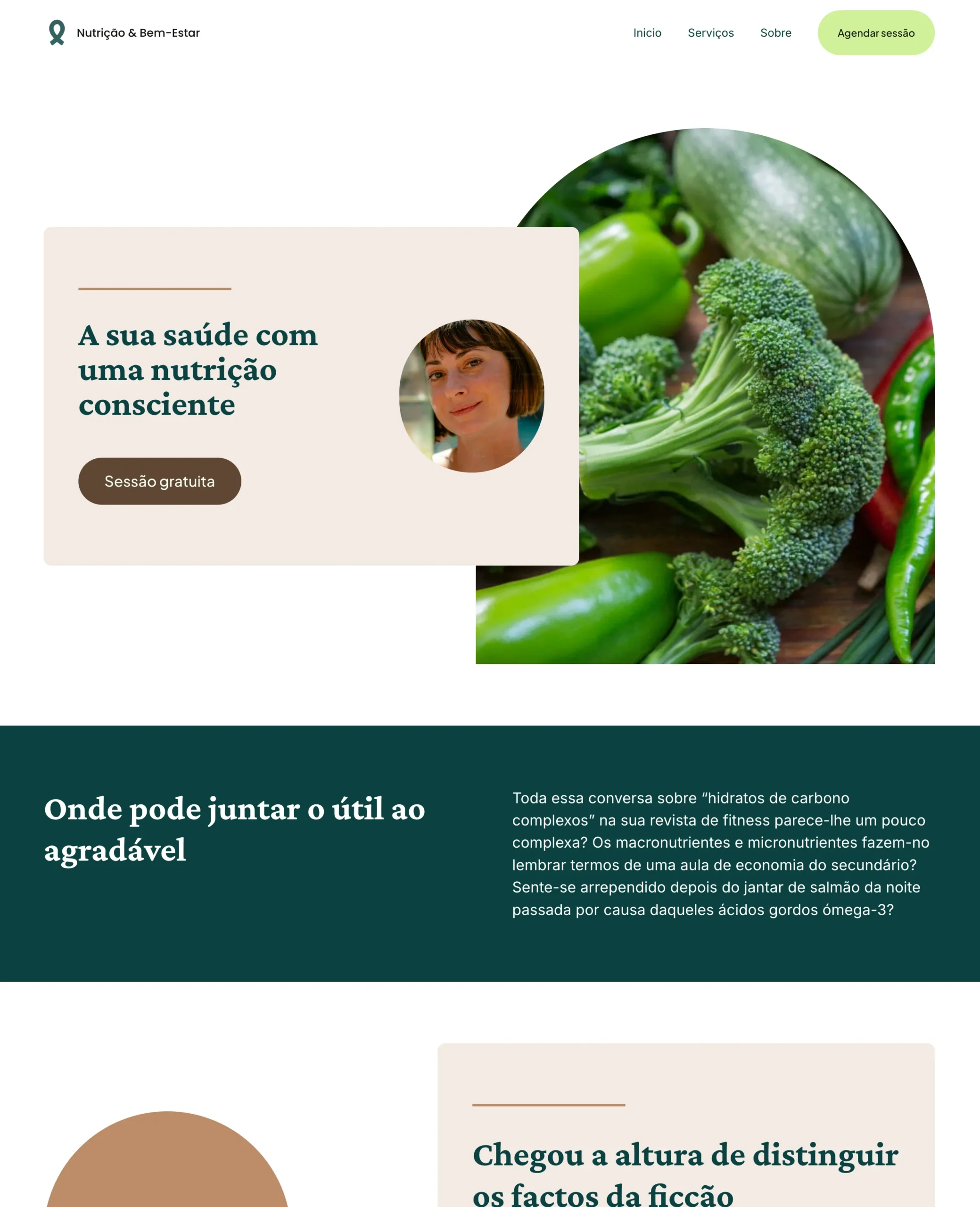 Nutrição bem estar site modelo omeusite pt capa hq